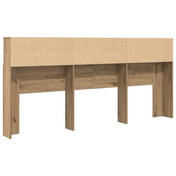 vidaXL Κρεβάτι με Κεφαλάρι με ράφι artisan δρυς 220 x 19 x 101.5 εκ