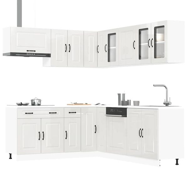 vidaXL Σετ Ντουλάπια Κουζίνας 11 Τεμαχίων Kalmar Επεξεργασμένο Ξύλο