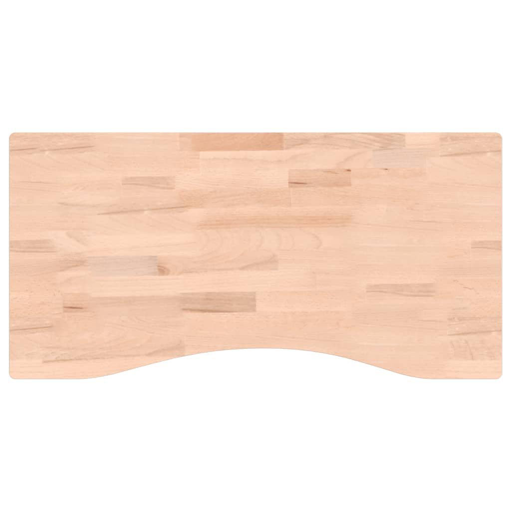 vidaXL Επιφάνεια Εργασίας 80x(36-40)x4 εκ. από Μασίφ Ξύλο Οξιάς