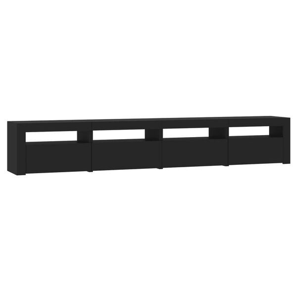 vidaXL Έπιπλο Τηλεόρασης με LED Μαύρο 240x35x40 εκ.