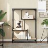 vidaXL Βιβλιοθήκη Sonoma Δρυς 81 x 36 x 115 εκ. Επεξεργ. Ξύλο / Ατσάλι