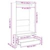 vidaXL Ντουλάπα Μαύρη 100 x 50 x 200 εκ. από Επεξ. Ξύλο