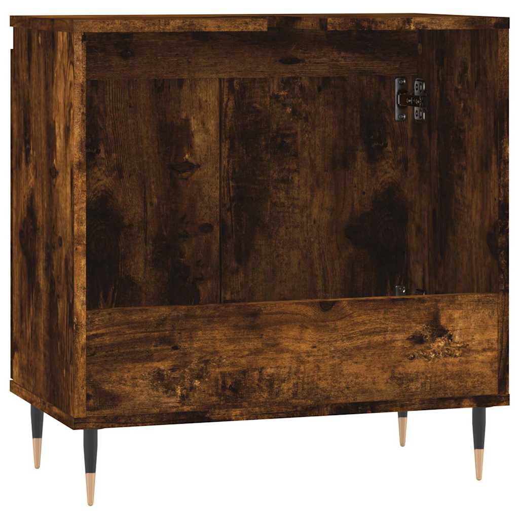 vidaXL Ντουλάπι Μπάνιου Καπνιστή Δρυς 58 x 33 x 60 εκ. Επεξεργ. Ξύλο