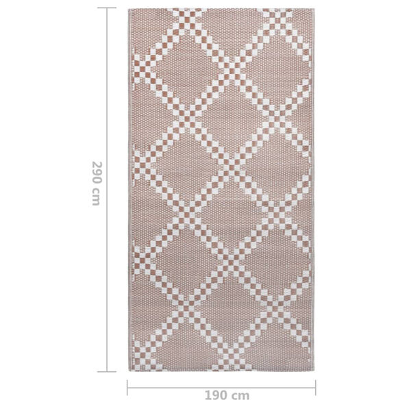 vidaXL Χαλί εξωτερικού χώρου ARAKIL καφέ 190x290 cm PP