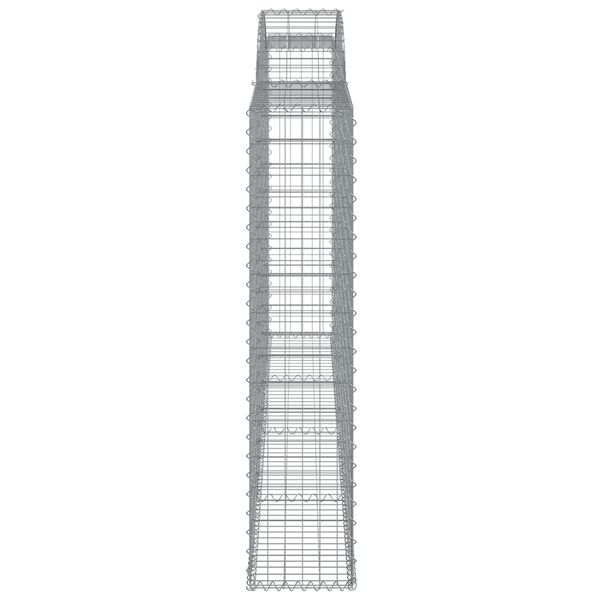 vidaXL Συρματοκιβώτια Τοξωτά 15 τεμ. 300x30x140/160 εκ. Γαλβαν. Ατσάλι