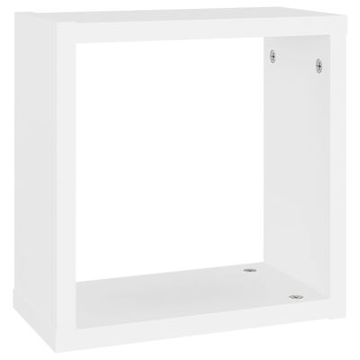vidaXL Ράφια Κύβοι Τοίχου 4 τεμ. Λευκά / Sonoma Δρυς 30 x 15 x 30 εκ.