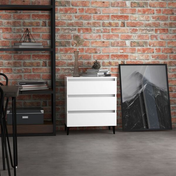 vidaXL Συρταριέρα Λευκή 60 x 35 x 69 εκ. από Επεξ. Ξύλο