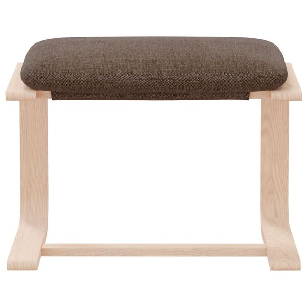vidaXL Υποπόδιο Σκούρο Καφέ 51 x 41 x 40 εκ. Υφασμάτινο