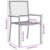 vidaXL Σέτ φαγητού για κήπο 5 pcs Μπεζ 140 x 80 x 75 cm