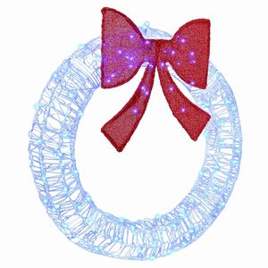 vidaXL Στεφάνι με 80 LED Μπλε 90 cm Ακρυλικό