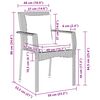 vidaXL Σέτ φαγητού για κήπο με μαξιλάρι 3 pcs Μαύρο Πολυ ράταν