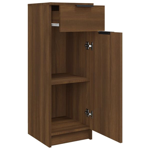 vidaXL Ντουλάπι Μπάνιου Καφέ Δρυς 32x34x90 εκ. Επεξεργασμένο Ξύλο