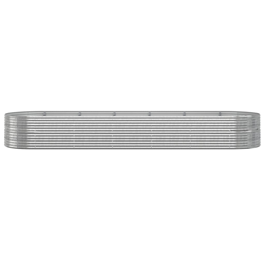vidaXL Ζαρντινιέρα Ασημί 510x140x68 εκ. Ατσάλι με Ηλεκτρ. Βαφή Πούδρας