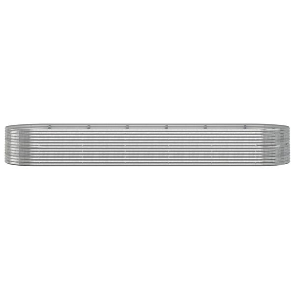 vidaXL Ζαρντινιέρα Ασημί 510x140x68 εκ. Ατσάλι με Ηλεκτρ. Βαφή Πούδρας