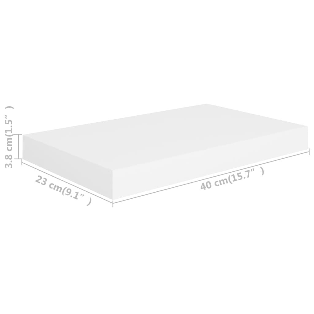 vidaXL Ράφι Τοίχου Άσπρο 40x23x3,8 εκ. MDF