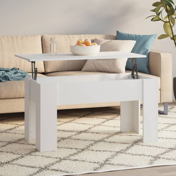vidaXL Τραπεζάκι Σαλονιού Λευκό 101 x 49 x 52 εκ. Επεξεργασμένο Ξύλο