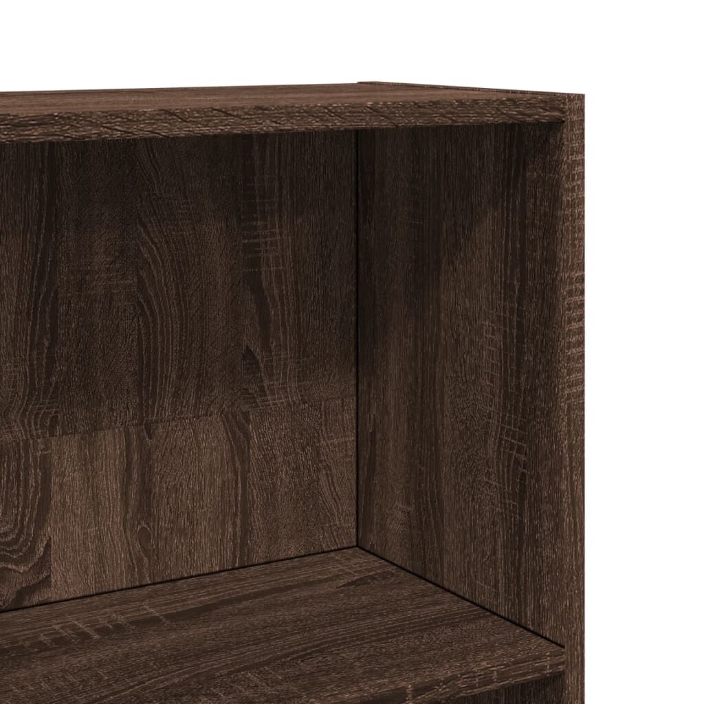 vidaXL Βιβλιοθήκη Καφέ Δρυς 60x24x176 εκ. από Επεξεργασμένο Ξύλο