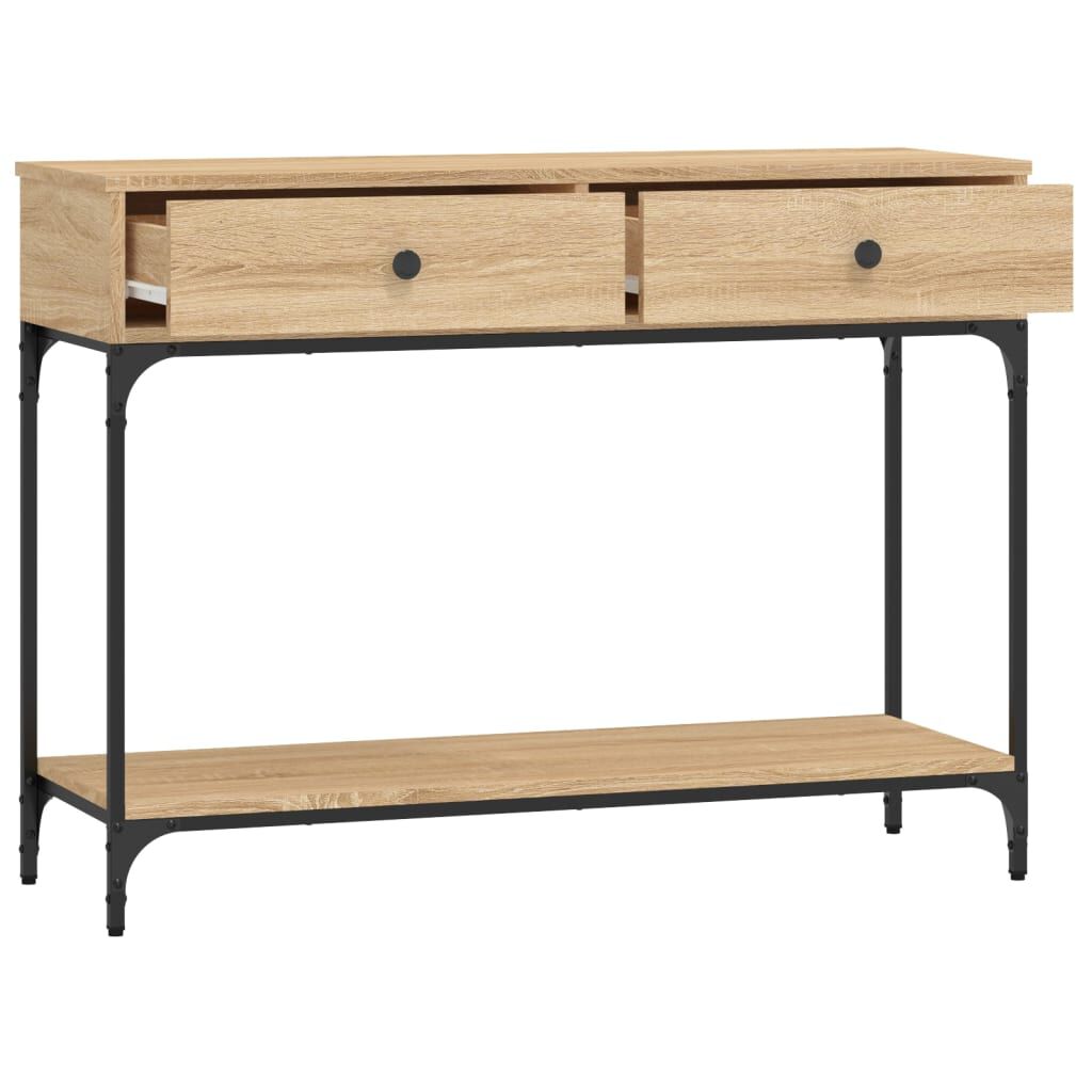 vidaXL Τραπέζι Κονσόλα Sonoma Δρυς 100x34,5x75 εκ. Επεξεργασμένο Ξύλο