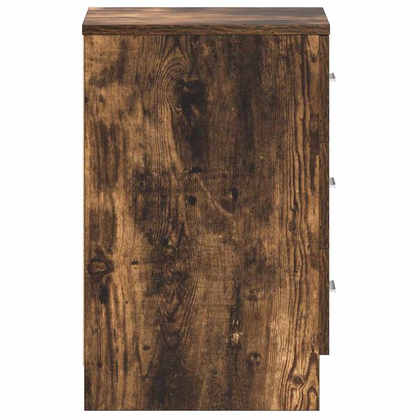 vidaXL Κομοδίνα 2 Τεμ. Καπνιστή Δρυς 38x35x56 εκ. από Επεξεργ. Ξύλο