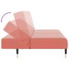 vidaXL Καναπές Κρεβάτι Διθέσιος Ροζ Βελούδινος