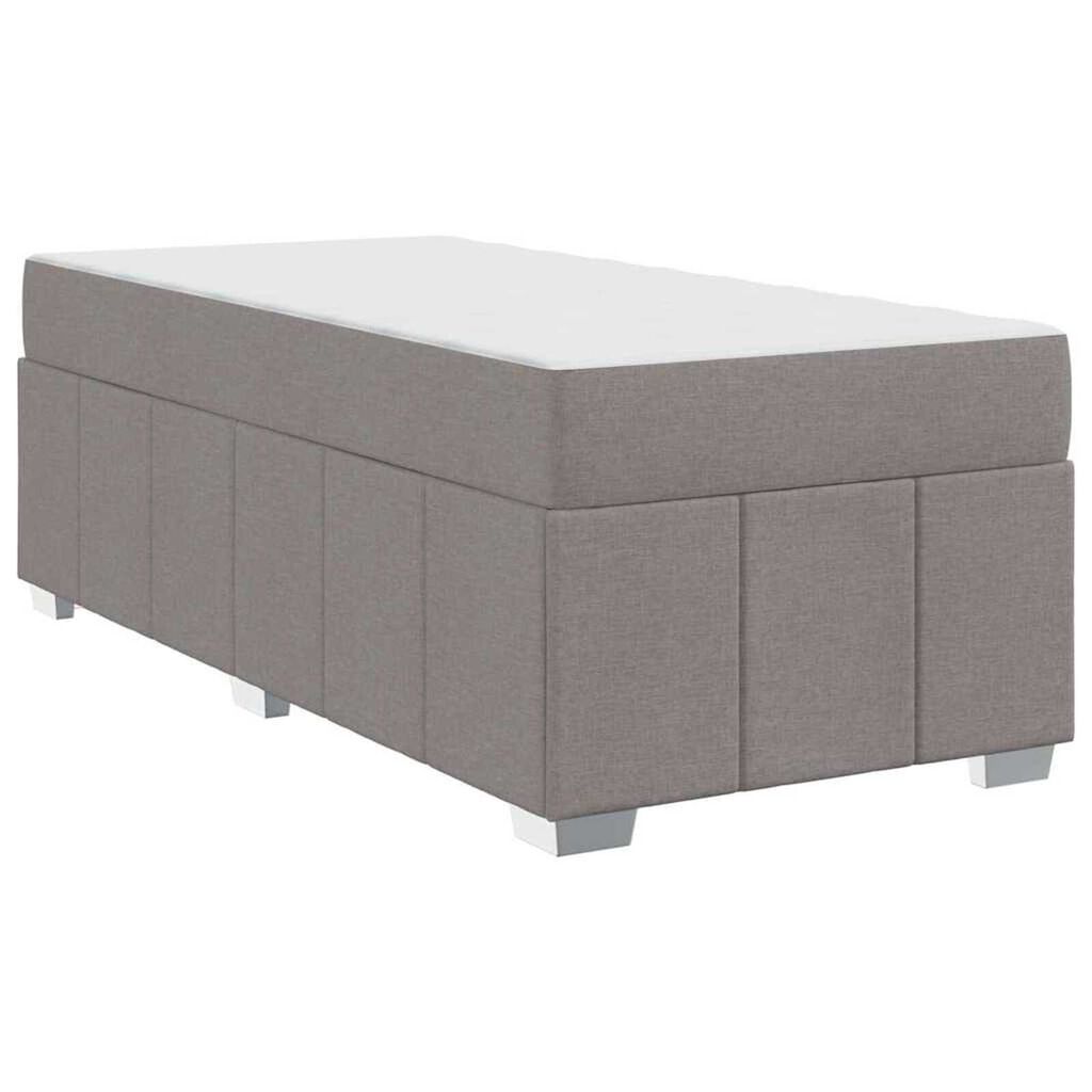 vidaXL Σκελετός Κρεβατιού Taupe 90 x 200 cm ύφασμα