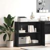 vidaXL Βιβλιοθήκη Μαύρη δρυς 80 x 24 x 76 εκ Επεξεργασμένο ξύλο