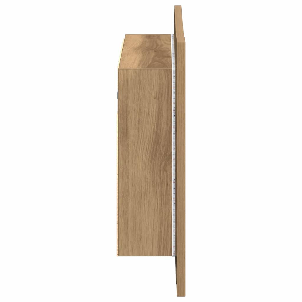 vidaXL Καθρέφτης Ντουλάπι Αρτισιανή Δρυς 60x12x45 εκ. Επεξ. Ξύλο