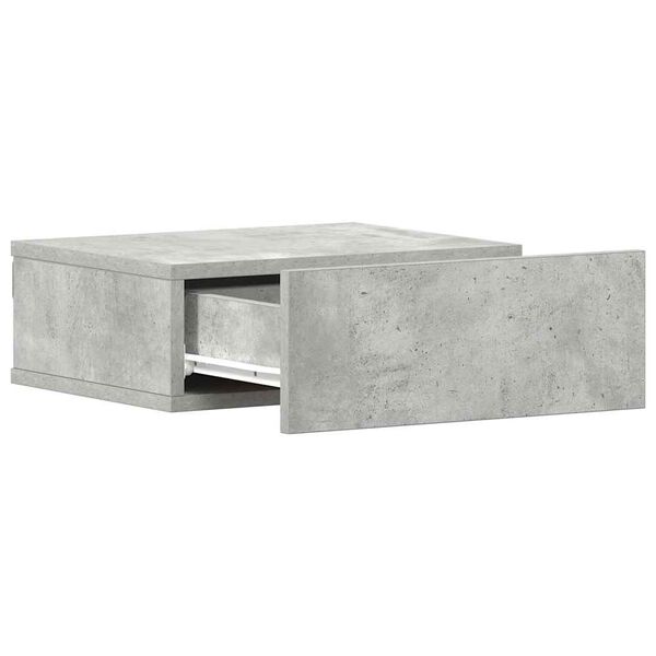 vidaXL Κομοδίνο Κρεμαστό Γκρι Σκυροδέματος 40x30x15 εκ. από Επεξ. Ξύλο