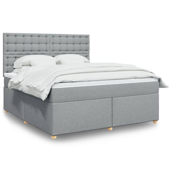 vidaXL &Kappa;&rho;&epsilon;&beta;ά&tau;&iota; Boxspring &mu;&epsilon; &Sigma;&tau;&rho;ώ&mu;&alpha; &Alpha;&nu;&omicron;&iota;&chi;&tau;ό &Gamma;&kappa;&rho;&iota; 180x200 &epsilon;&kappa;. &Upsilon;&phi;&alpha;&sigma;&mu;ά&tau;&iota;&nu;&omicron;