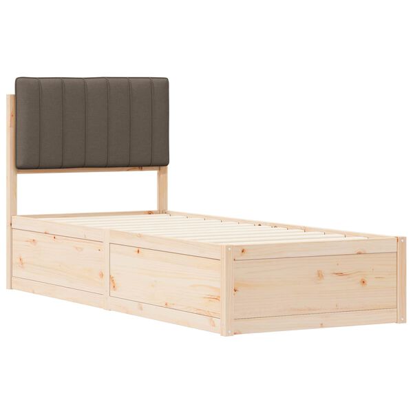 vidaXL &Sigma;&kappa;&epsilon;&lambda;&epsilon;&tau;ό&sigmaf; &Kappa;&rho;&epsilon;&beta;&alpha;&tau;&iota;&omicron;ύ &mu;&epsilon; &Epsilon;&pi;&epsilon;&nu;&delta;&epsilon;&delta;&upsilon;&mu;έ&nu;&omicron; &Kappa;&epsilon;&phi;&alpha;&lambda;ά&rho;&iota; Taupe 80 x 200 cm