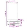 vidaXL Κρεμάστρα Ρούχων με Ράφια 103 x 40 x 183 εκ. Μπαμπού