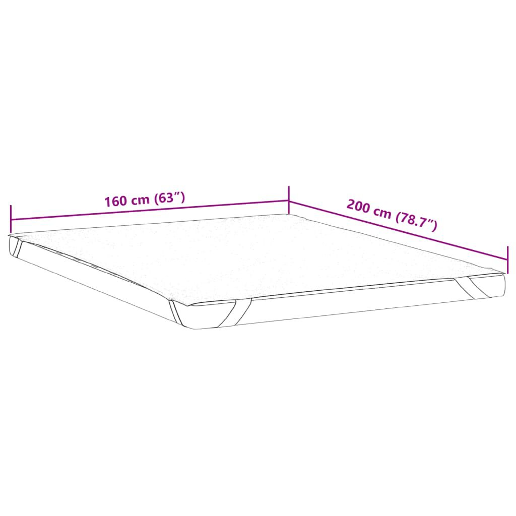 vidaXL Προστατευτικό στρώματος Λευκό 160x200 εκ. Αδιάβροχο
