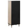 vidaXL Highboard με ράφι Λευκό 40 x 33 x 110 εκ Μασίφ ξύλο μάνγκο