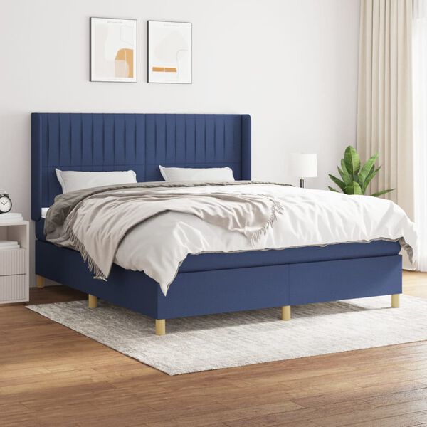 vidaXL &Kappa;&rho;&epsilon;&beta;ά&tau;&iota; Boxspring &mu;&epsilon; &Sigma;&tau;&rho;ώ&mu;&alpha; &Mu;&pi;&lambda;&epsilon; 180x200 &epsilon;&kappa;. &Upsilon;&phi;&alpha;&sigma;&mu;ά&tau;&iota;&nu;&omicron;