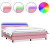vidaXL &Kappa;&rho;&epsilon;&beta;ά&tau;&iota; Boxspring &mu;&epsilon; &Sigma;&tau;&rho;ώ&mu;&alpha; & LED &Rho;&omicron;&zeta; 180x210 &epsilon;&kappa;. &Beta;&epsilon;&lambda;&omicron;ύ&delta;&iota;&nu;&omicron;