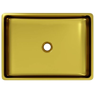 vidaXL Νιπτήρας Χρυσός 41 x 30 x 12 εκ. Κεραμικός