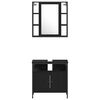 vidaXL Σετ Ντουλαπιών Μπάνιου Άλλο 4 pcs Μαύρη δρυς 33 x 33 x 185.5 εκ