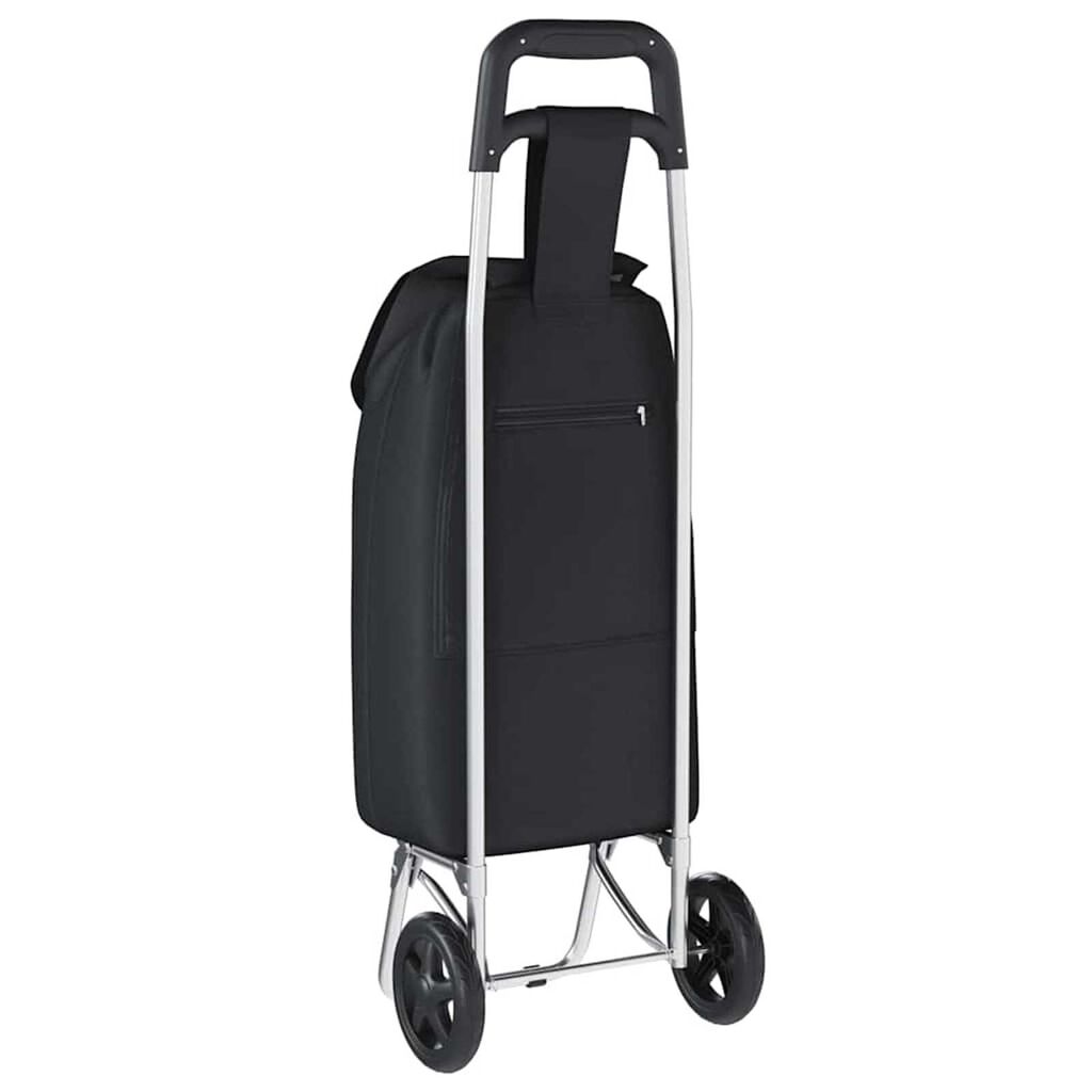 vidaXL Καρότσι Αγορών Μαύρο 35 x 28 x 92 εκ. Ύφασμα Oxford