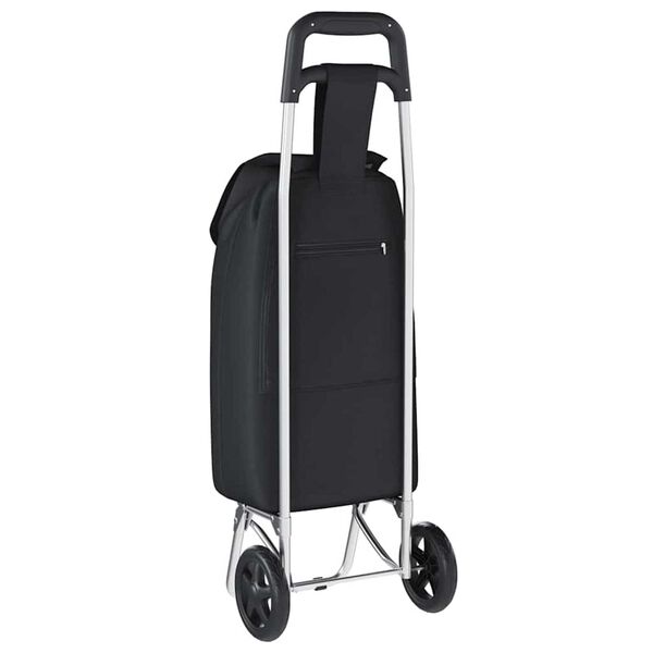vidaXL Καρότσι Αγορών Μαύρο 35 x 28 x 92 εκ. Ύφασμα Oxford