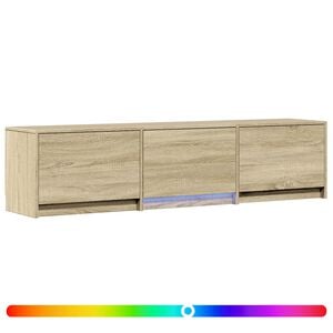 vidaXL &Tau;&eta;&lambda;&epsilon;&omicron;&pi;&tau;&iota;&kappa;ή &beta;&iota;&beta;&lambda;&iota;&omicron;&theta;ή&kappa;&eta; &mu;&epsilon; LED &Delta;&rho;ύ&sigmaf; Sonoma 165 x 34 x 40 &epsilon;&kappa;.