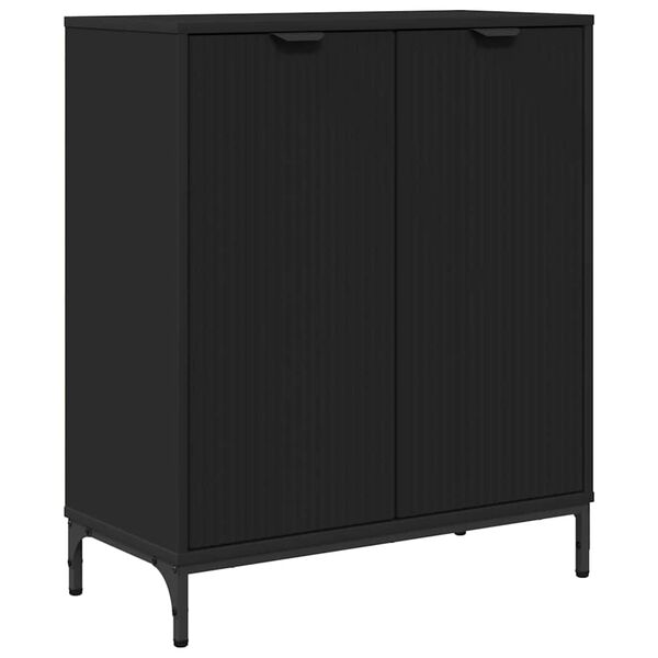 vidaXL Πλαϊνό γραφείο Μαύρο 69.5 x 33 x 82 εκ. Επεξεργασμένο ξύλο