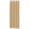 vidaXL Voile κουρτίνες με ροδέλες 2 τεμάχια Χρώμα Άμμου