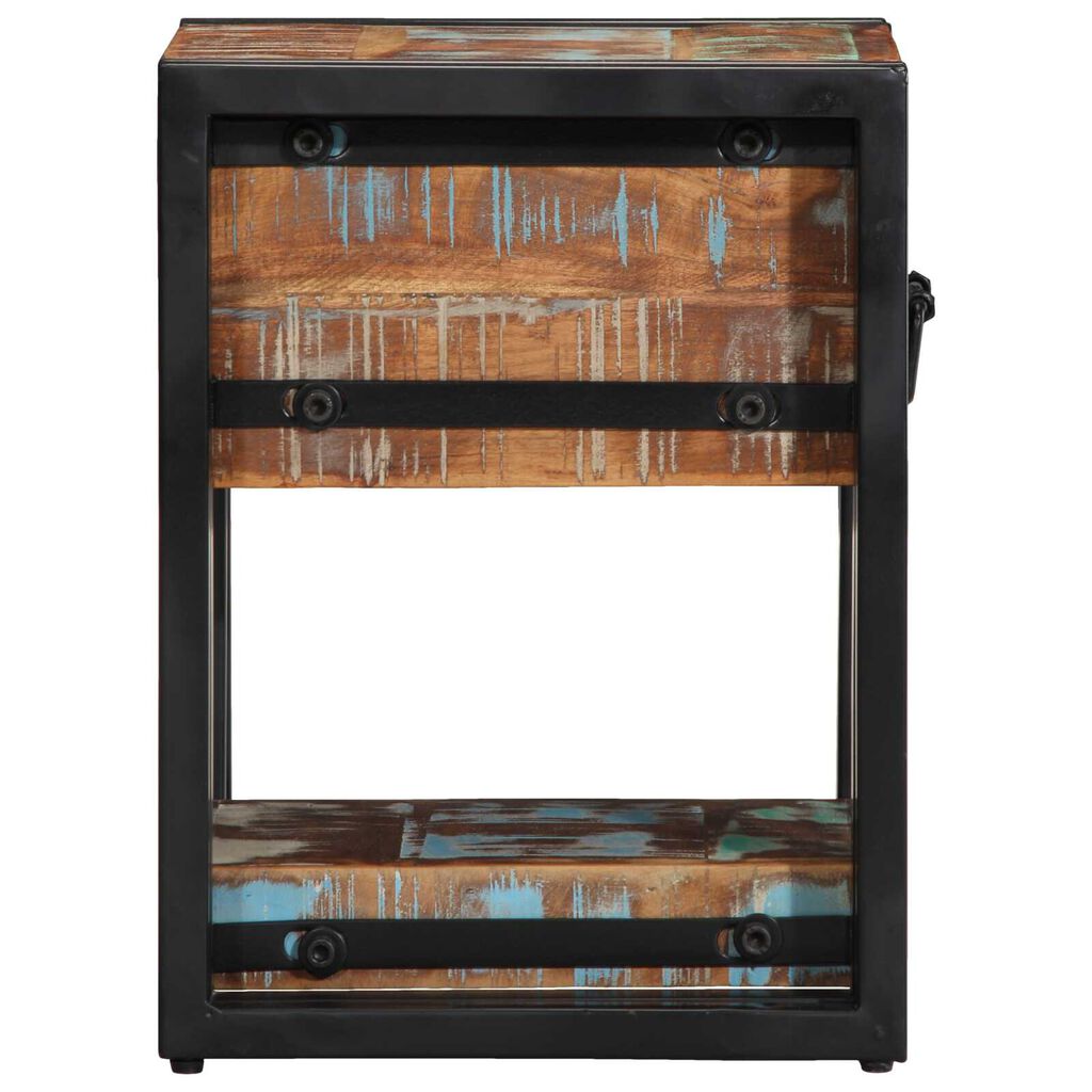 vidaXL Νυχτερινό Τραπέζι 40x40x40 εκ. Από Μασίφ Ανακυκλωμένο Ξύλο