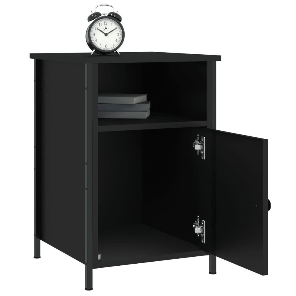 vidaXL Κομοδίνα 2 τεμ. Μαύρα 40 x 42 x 60 εκ. από Επεξεργασμένο Ξύλο