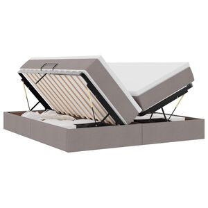 vidaXL &Kappa;&rho;&epsilon;&beta;ά&tau;&iota; &mu;&epsilon; &alpha;&pi;&omicron;&theta;&eta;&kappa;&epsilon;&upsilon;&tau;&iota;&kappa;ό &chi;ώ&rho;&omicron; &kappa;&alpha;&iota; &sigma;&tau;&rho;ώ&mu;&alpha; Taupe 180 x 200 cm