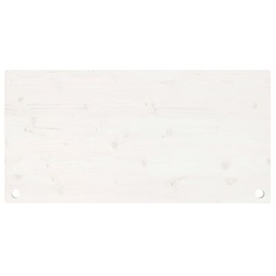 vidaXL Επιφάνεια Γραφείου Λευκή 100x60x2,5 εκ. από Μασίφ Ξύλο Πεύκου