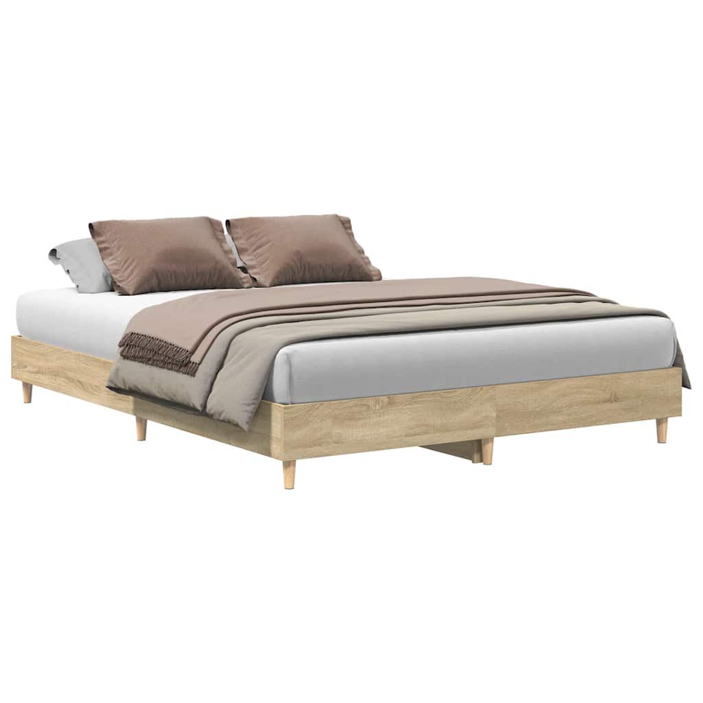 vidaXL Πλαίσιο Κρεβατιού Χωρ. Στρώμα Sonoma Δρυς 140x200εκ. Επ. Ξύλο