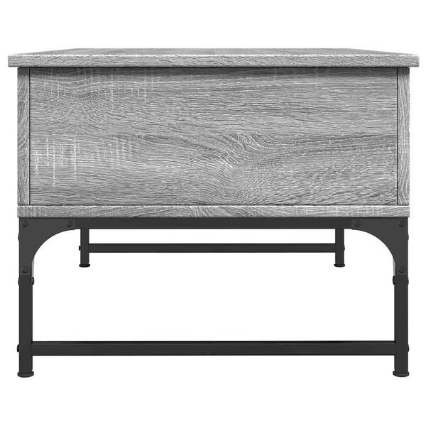 vidaXL Τραπεζάκι Σαλονιού Γκρι Sonoma 70x50x40 εκ. Επεξ. Ξύλο/Μέταλλο