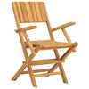 vidaXL Καρέκλες Κήπου Πτυσσόμενες 4 τεμ. 55x61x90 εκ. Μασίφ Ξύλο Teak