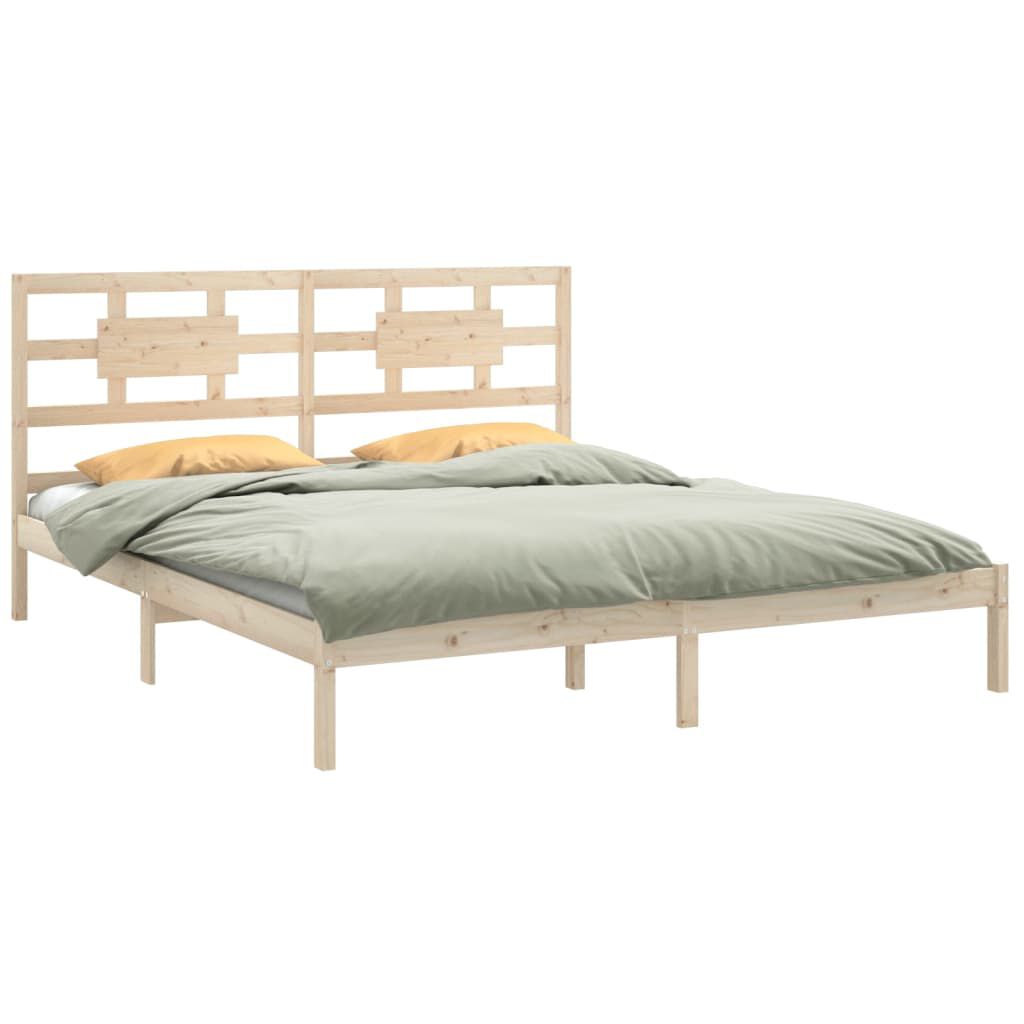 vidaXL Πλαίσιο Κρεβατιού 180 x 200 εκ. Μασίφ Ξύλο Super King Size